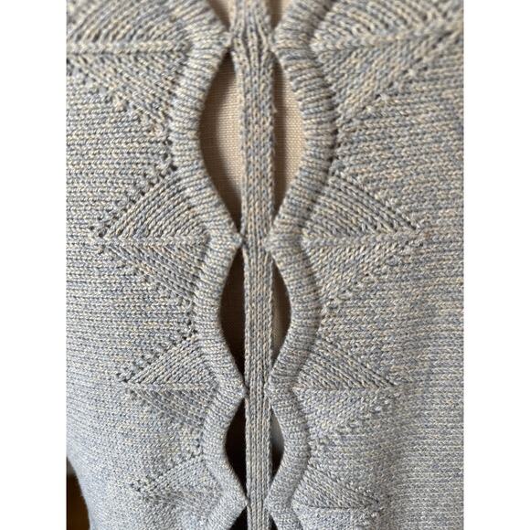 One Grey Day Gray Sweater with Open Knit Back Size Small - Picture 5 of 8